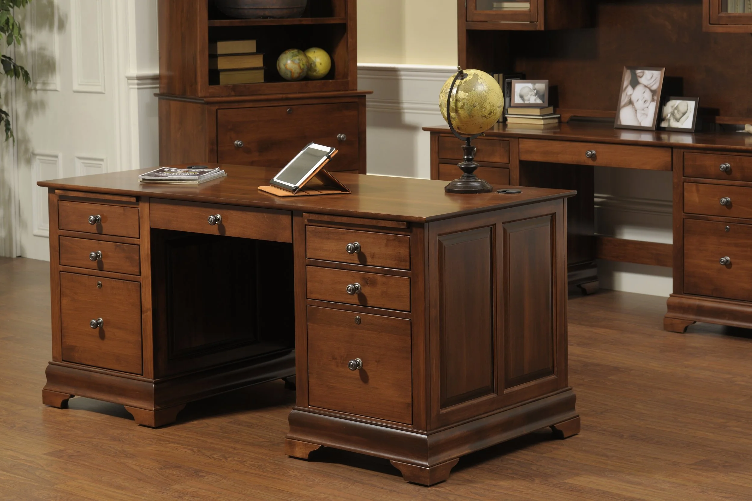 Customizable Bordeaux Executive Desk — Miller's Home Furnishings